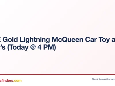 October 16: Macy’s Gold McQueen Giveaway for Kids, 4–6 p.m.