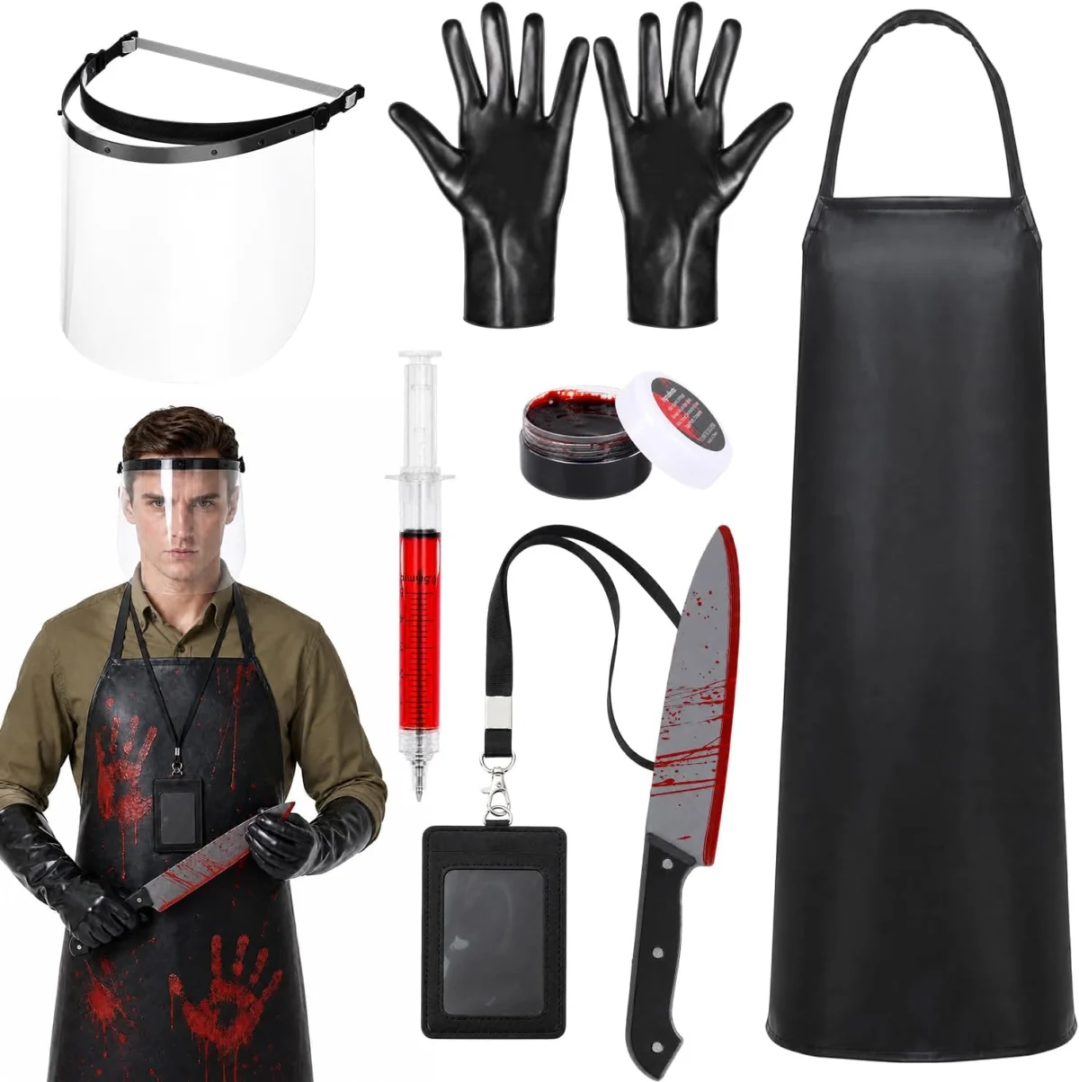 Cosmisun Halloween Butcher Costume $14.xx (Reg. $18) at Amazon