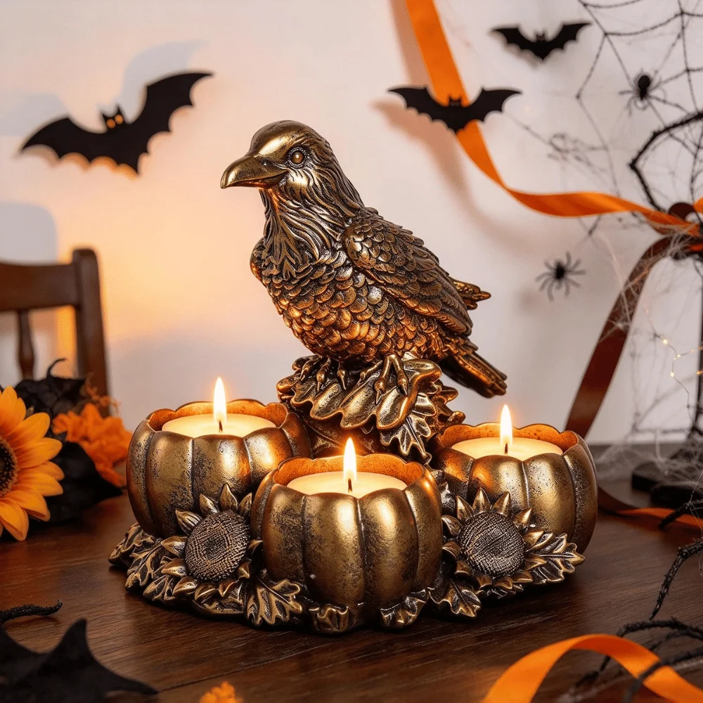 Gold Raven Candle Holders Deal: Save $23.xx at Amazon