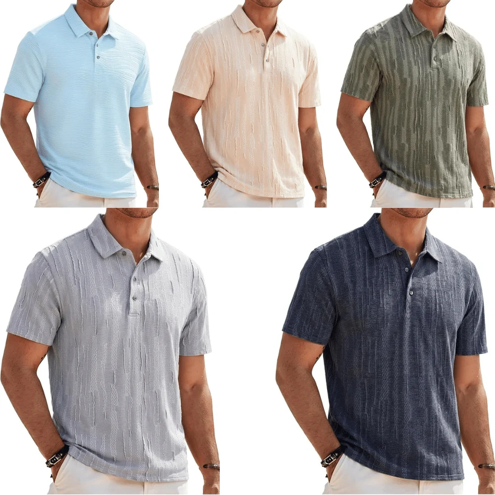 Damipow Mens Knit Polo Deal: Save $16.xx at Amazon