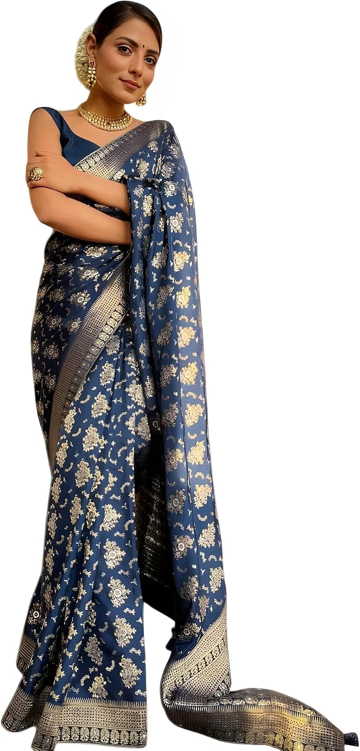 Women’s Banarasi Soft Silk Saree Only $42.xx at Amazon