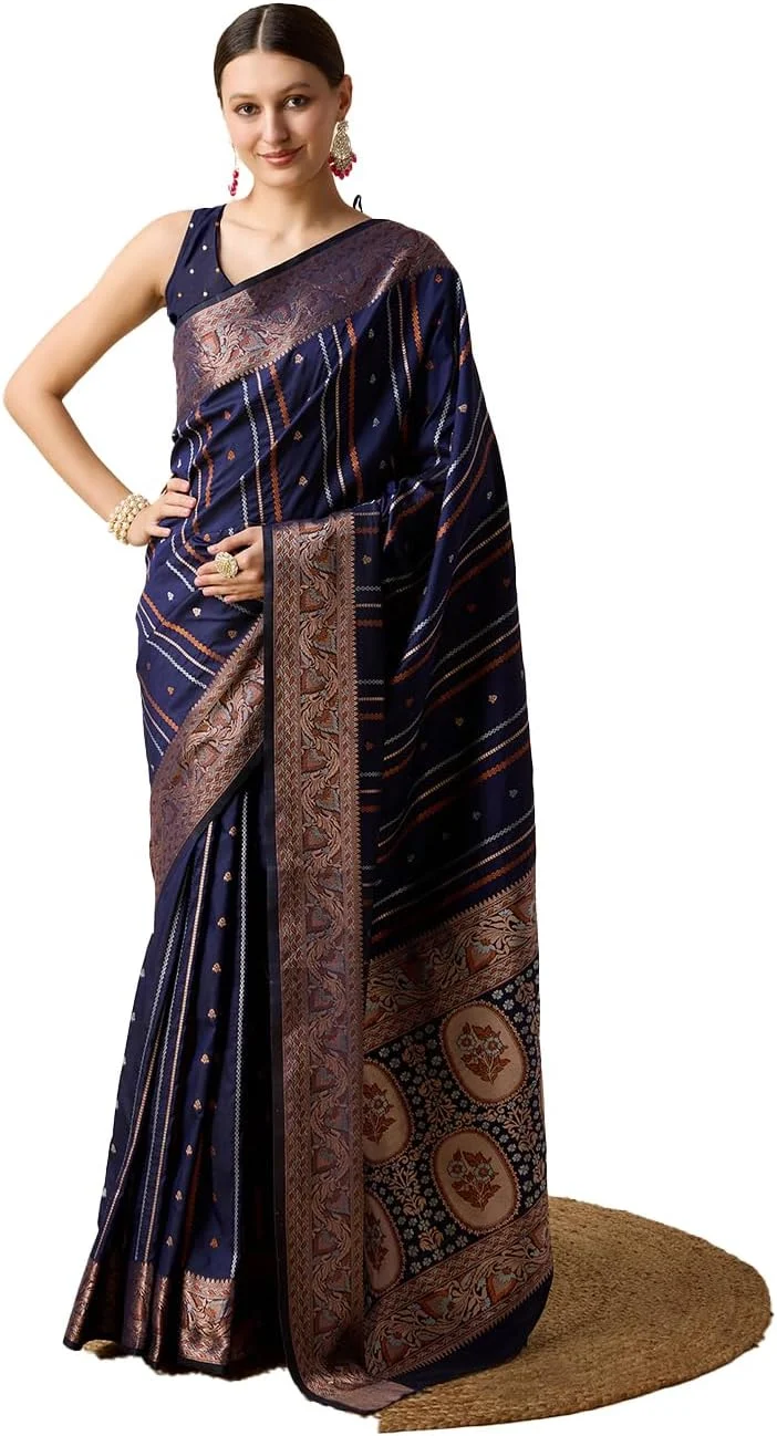 Women’s Soft Litchi Silk Banarasi Saree Only $39.xx (Reg. $49)