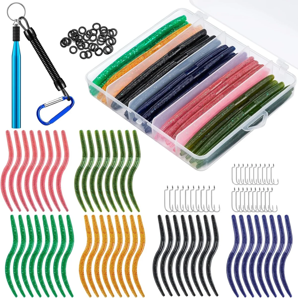 CVLIFE 48-Piece Wacky Worm Lures Kit Only $13.xx (Reg. $26) at Amazon