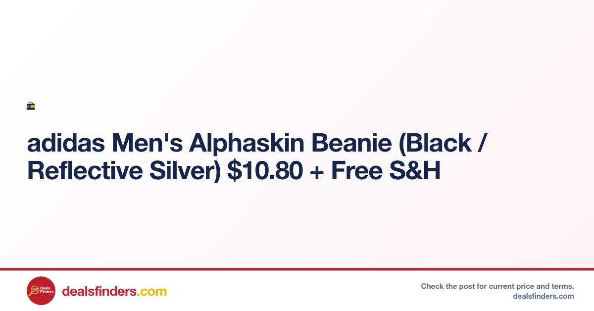 adidas Men’s Alphaskin Beanie Only $10.80 Shipped Free at eBay