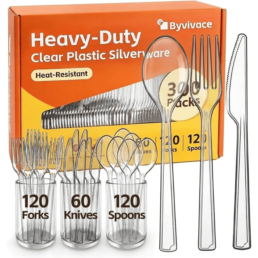 300 Count Heavy Duty Plastic Silverware Deal: Save $10.xx at Amazon