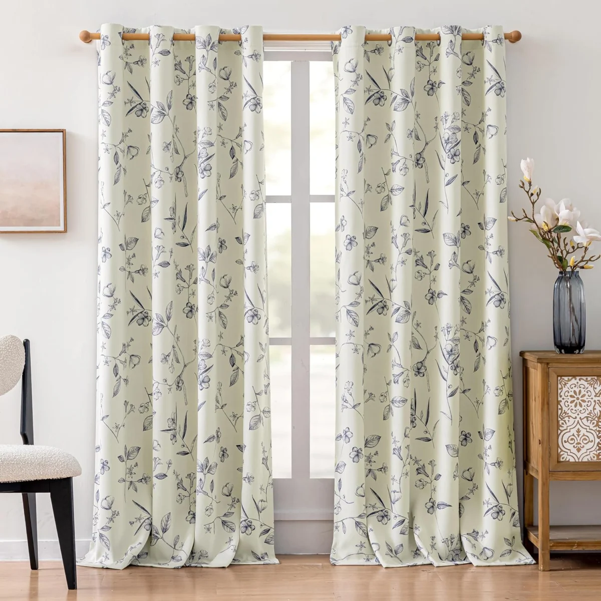 ChrisDowa 100% Blackout Floral Curtains Only $42.xx (Reg. $46)