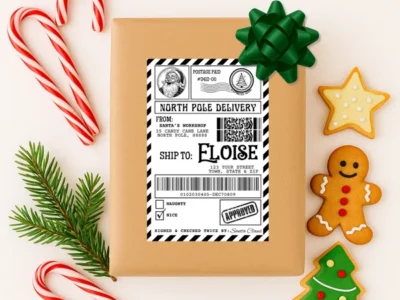 Printed North Pole Shipping Labels Just $5.96 Shipped at Veryjane