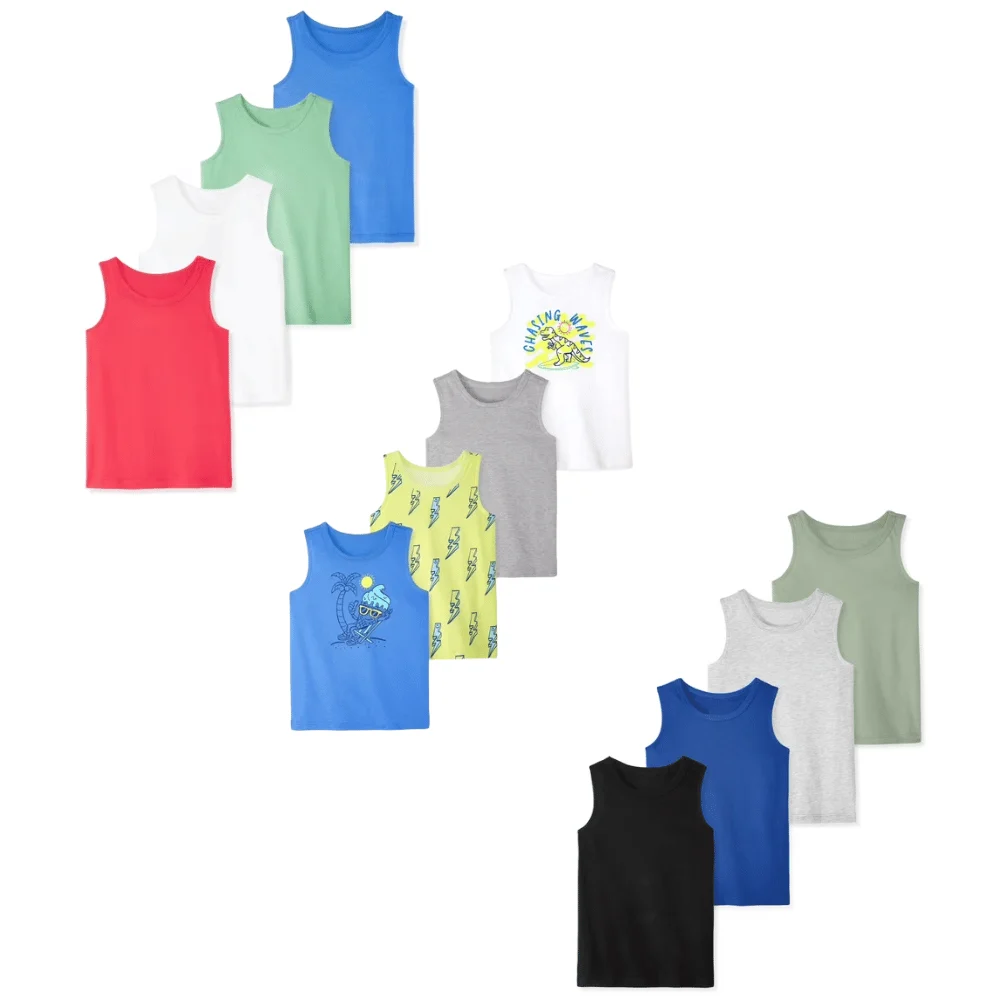 Baby Boy Graphic Tank Top 4-Pack Deal: Save $10.42 at Walmart