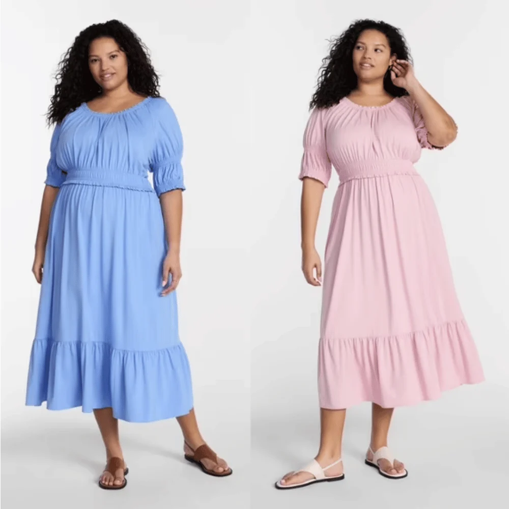 Terra & Sky Women’s Plus Scoop Neck Maxi Dress Deal: Save $9.89 at Walmart