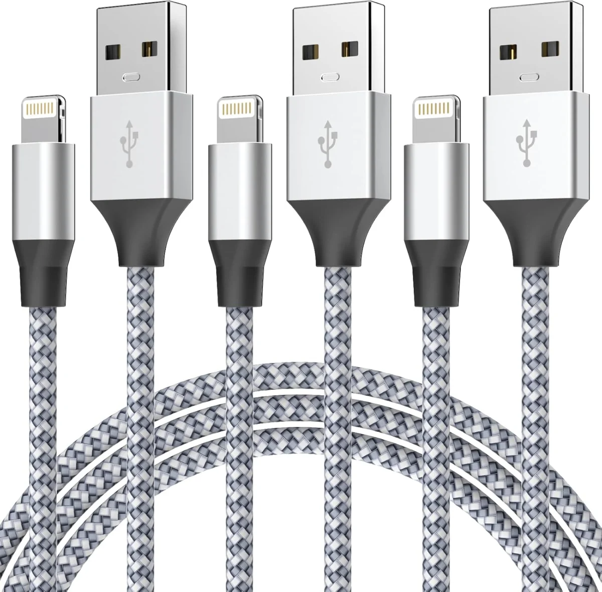 Durable iPhone Charger Cord 3‑Pack Only $5.xx (Reg. $6) at Amazon