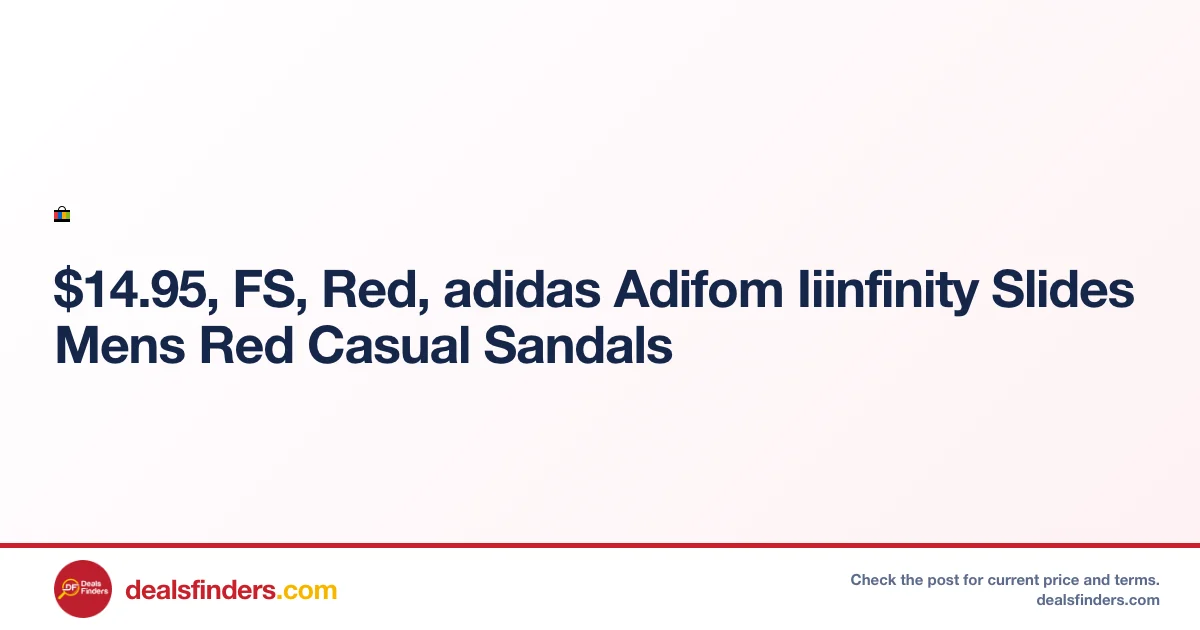 Adidas Adifom Infinity Slides Only $14.95 at eBay