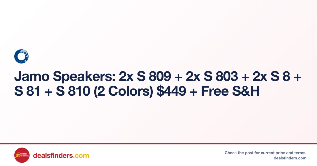 Jamo Studio S 809 Home Theater System Only $449 at Adorama