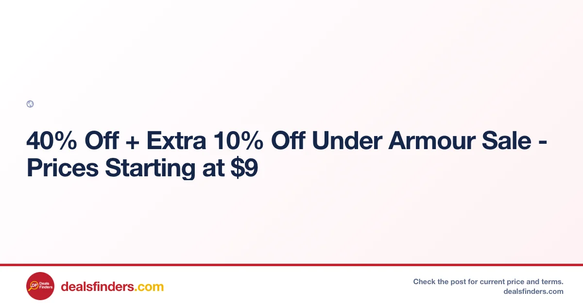 Under Armour Shoes Just $9 (40% Off + Extra 10% Off) at Under Armour