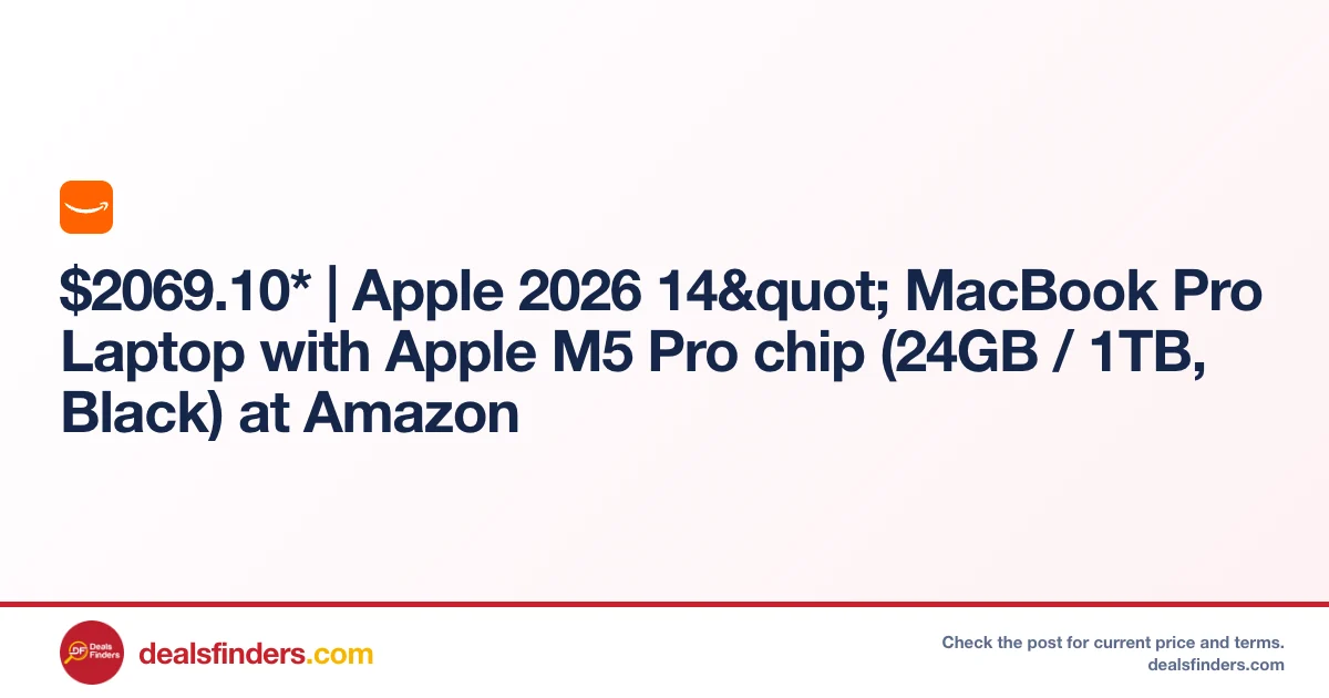 Apple 2026 14″ MacBook Pro Only $2069.xx at Amazon