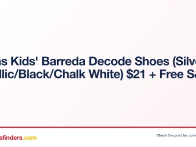 adidas Kids’ Barreda Decode Shoes (Silver Metallic/Black/Chalk White) $21 + Free S&H on $49+