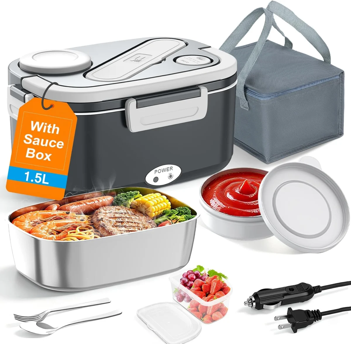 HOLDRUBY 100W Electric Lunch Box Food Heater Only $24.xx (Reg.
