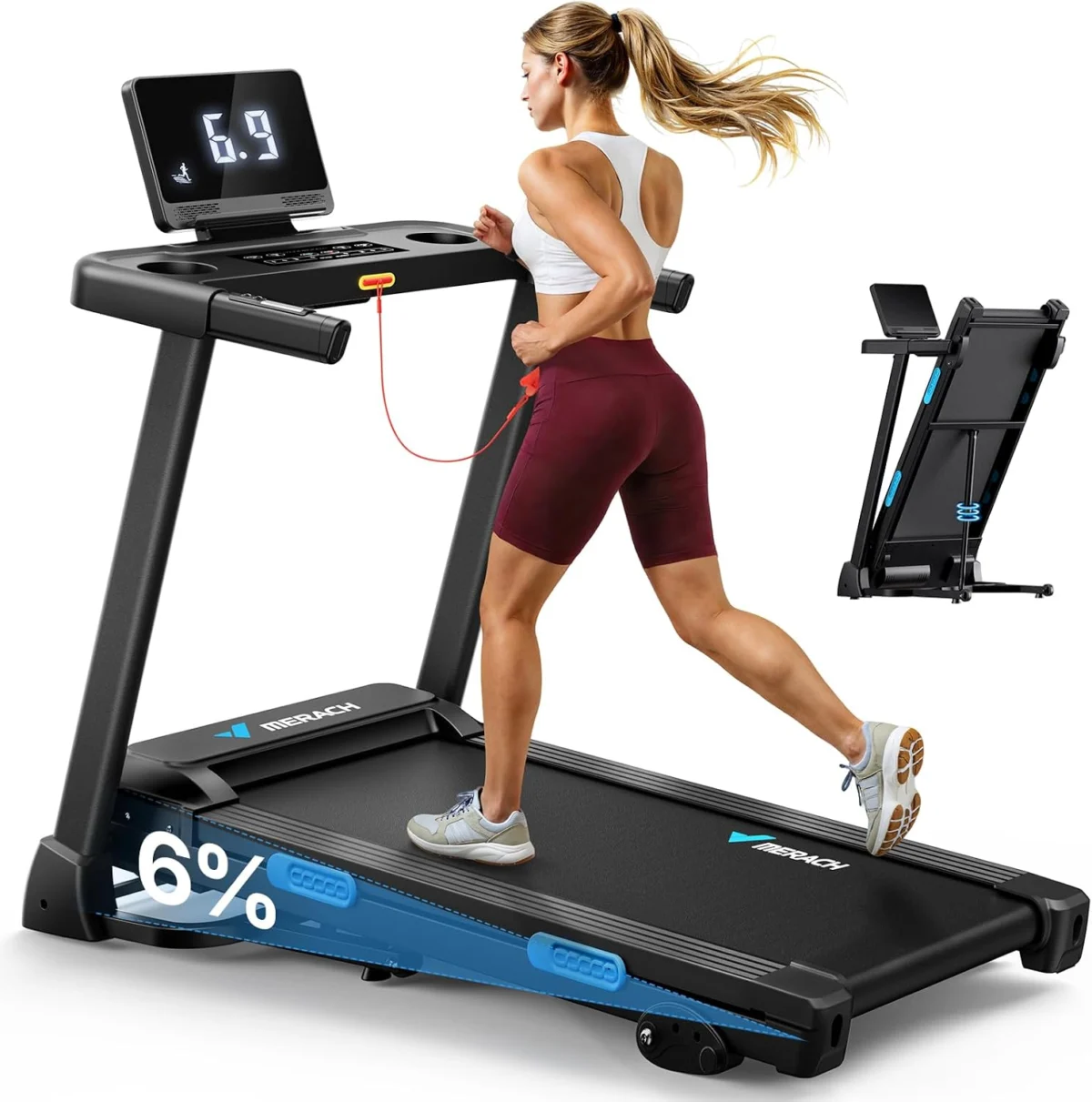 MERACH T12 Foldable Treadmill Only $329.xx (Reg. $400) at Amazon