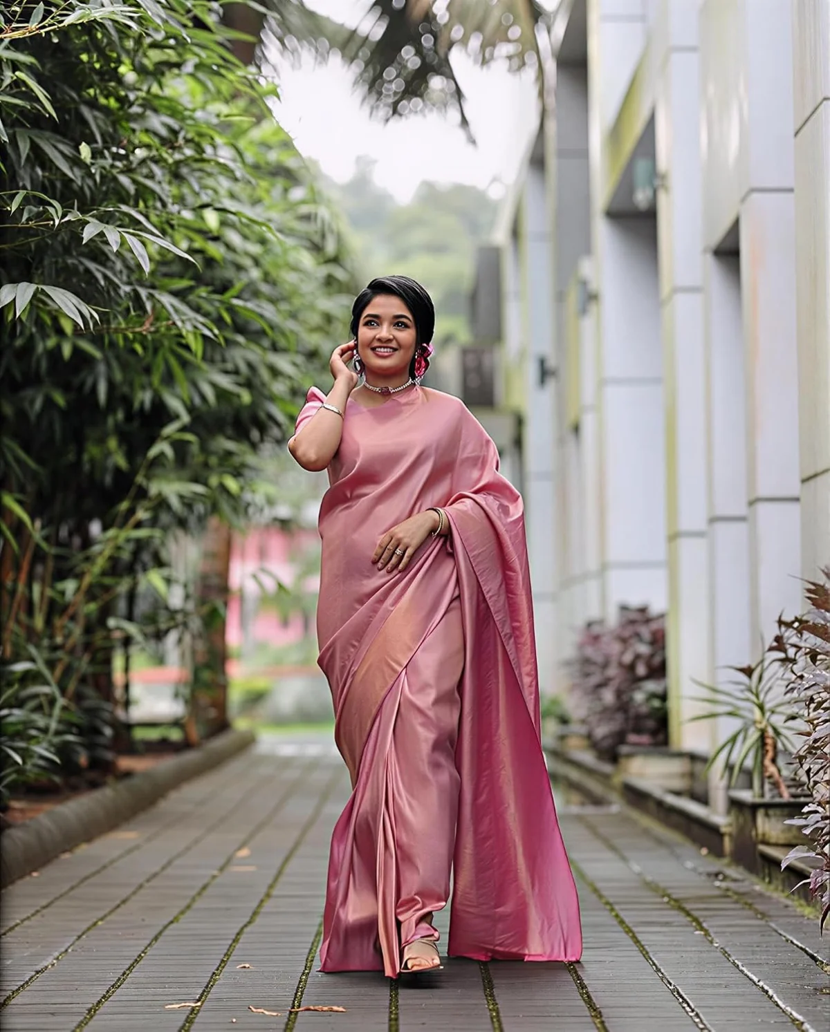 Women’s Banarasi Litchi Soft Silk Saree Only $36.xx at Amazon