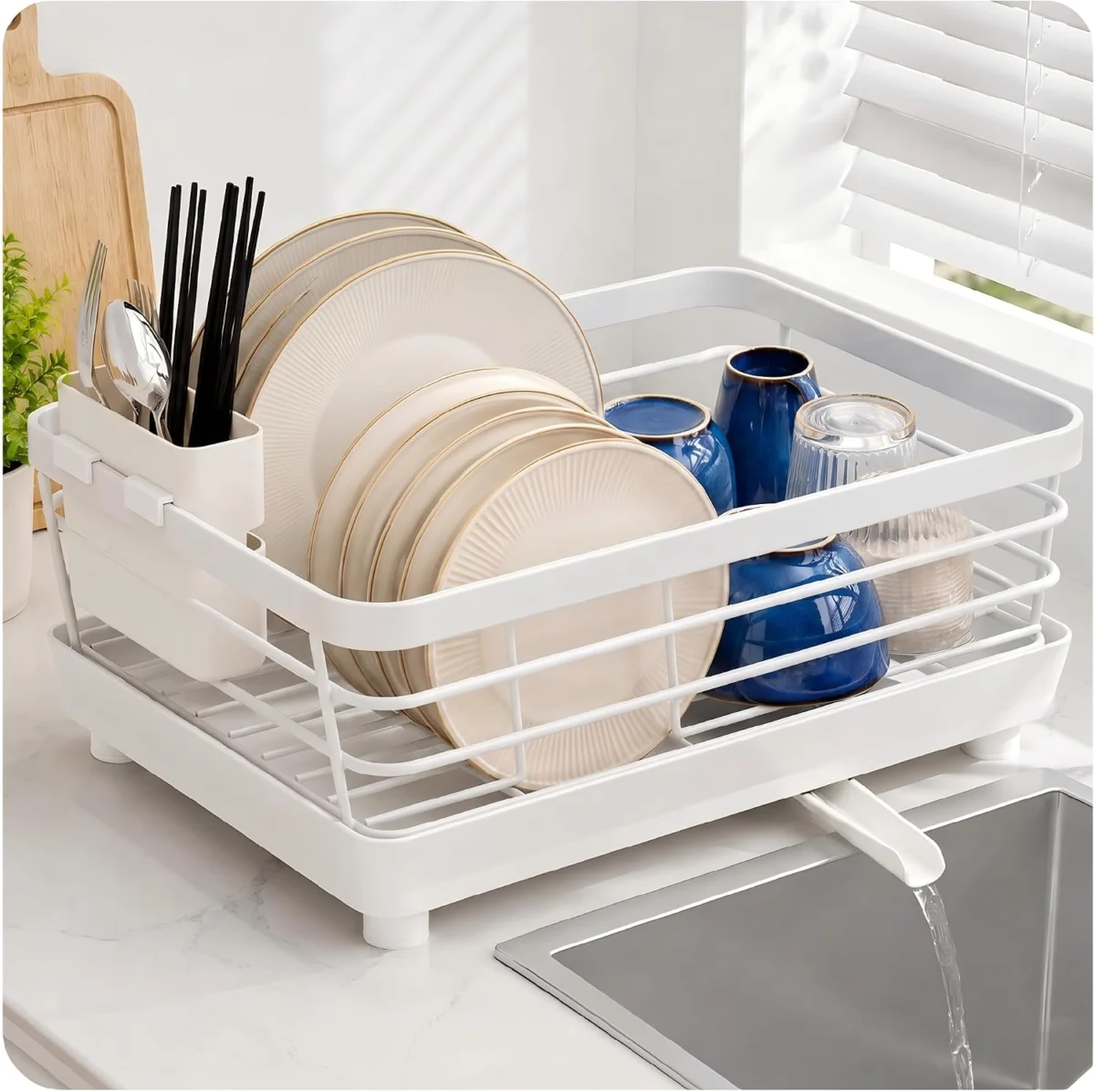 Compact Stainless Steel Dish Drying Rack $28.xx (Reg. $36) at Amazon