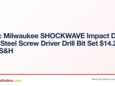 40-Pc Milwaukee SHOCKWAVE Impact Duty Alloy Steel Screw Driver Drill Bit Set $14.20 + Free S&H