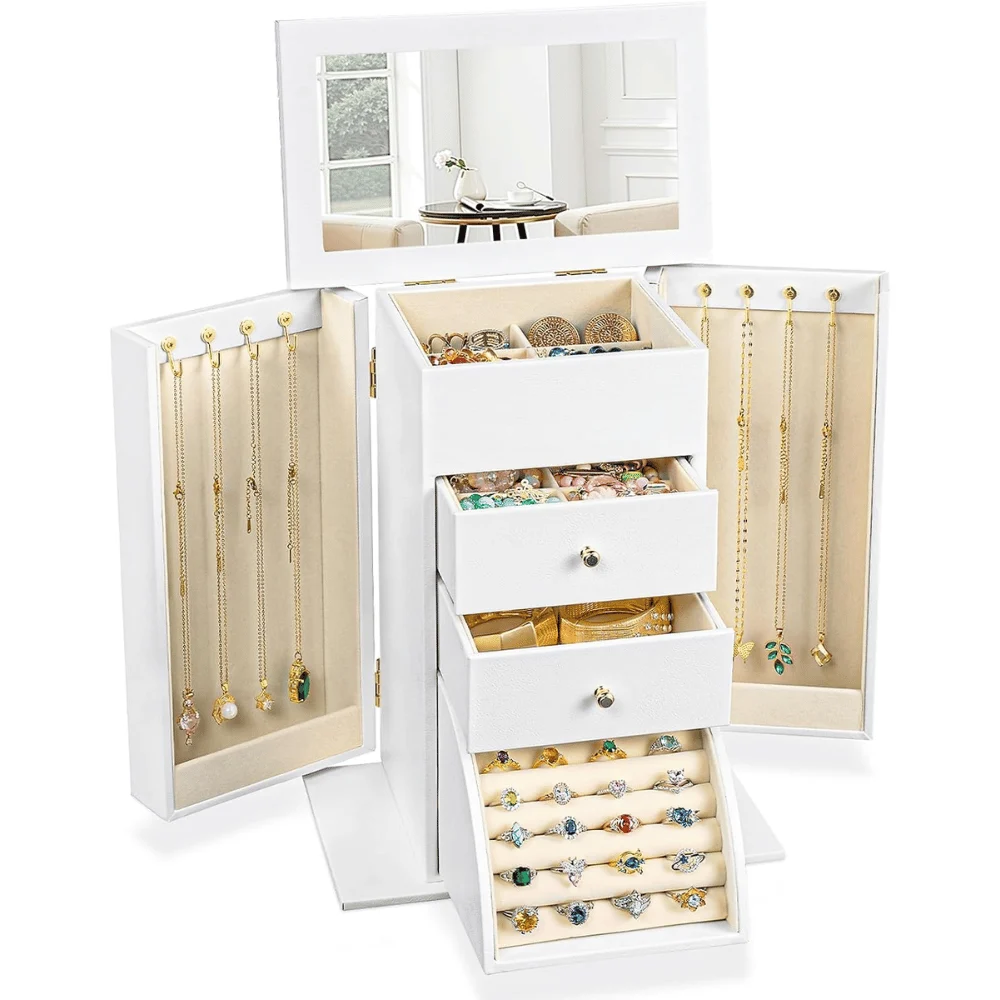 Emfogo Synthetic Leather Jewelry Box Save $27.xx at Amazon