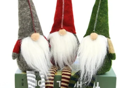 BWFY 3pcs new Christmas Decoration Long Legs Rudolph Doll Christmas Children Gift Hotel mall Window Decoration
