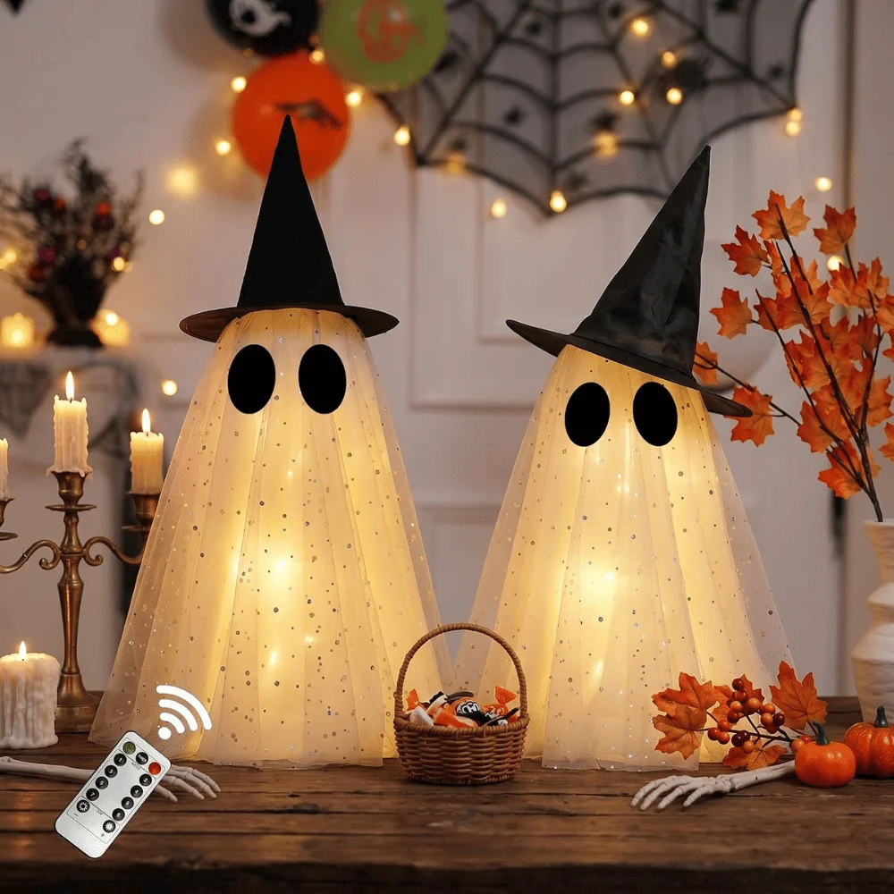 Halloween Ghost Decorations Set Deal: Save $12.xx at Amazon