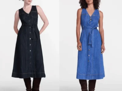Scenario Women’s Sleeveless Denim Midi Dress Deal at Walmart