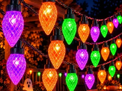 KAQ 86′ C9 LED Halloween String Lights Only $19.xx at Amazon
