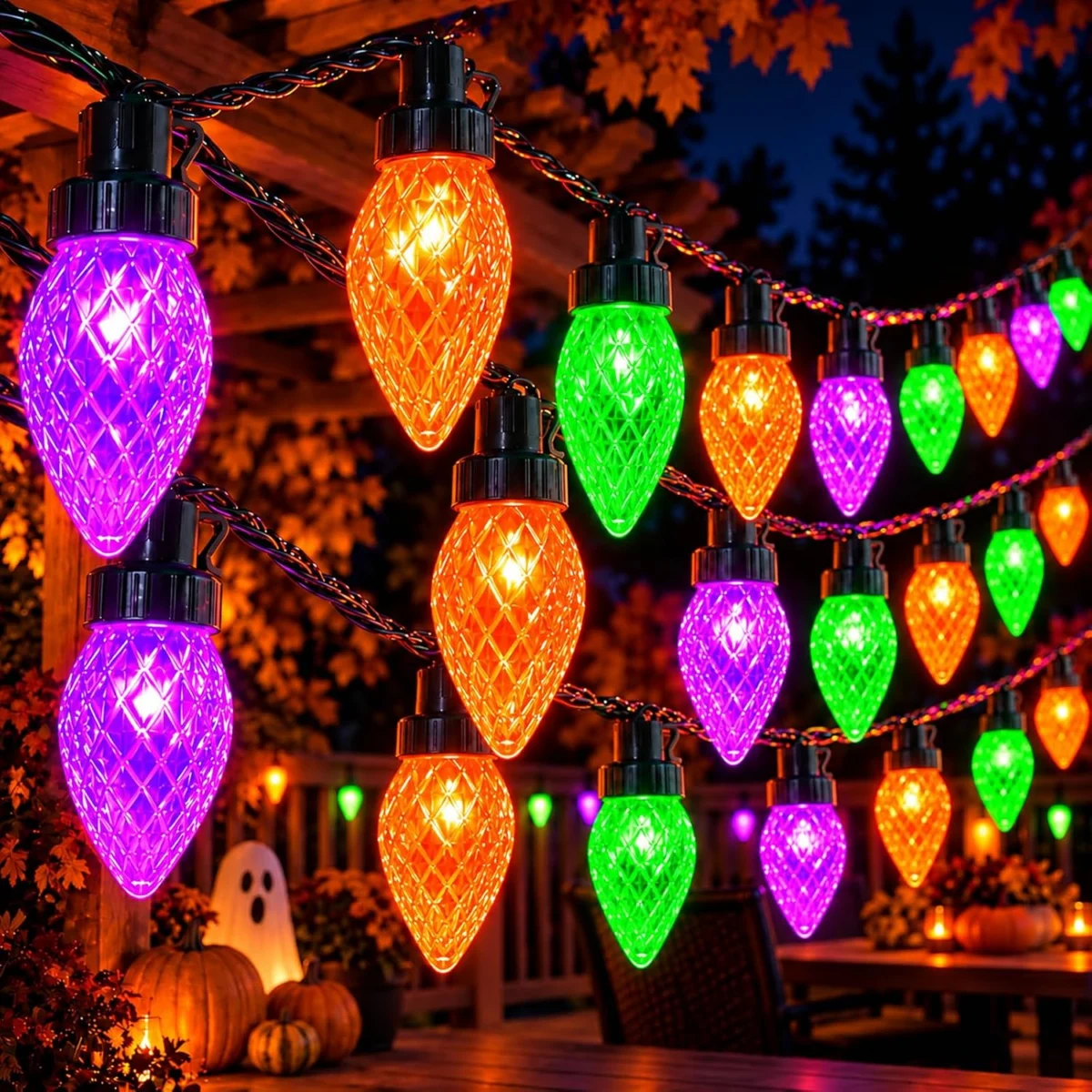KAQ 86′ C9 LED Halloween String Lights Only $19.xx at Amazon