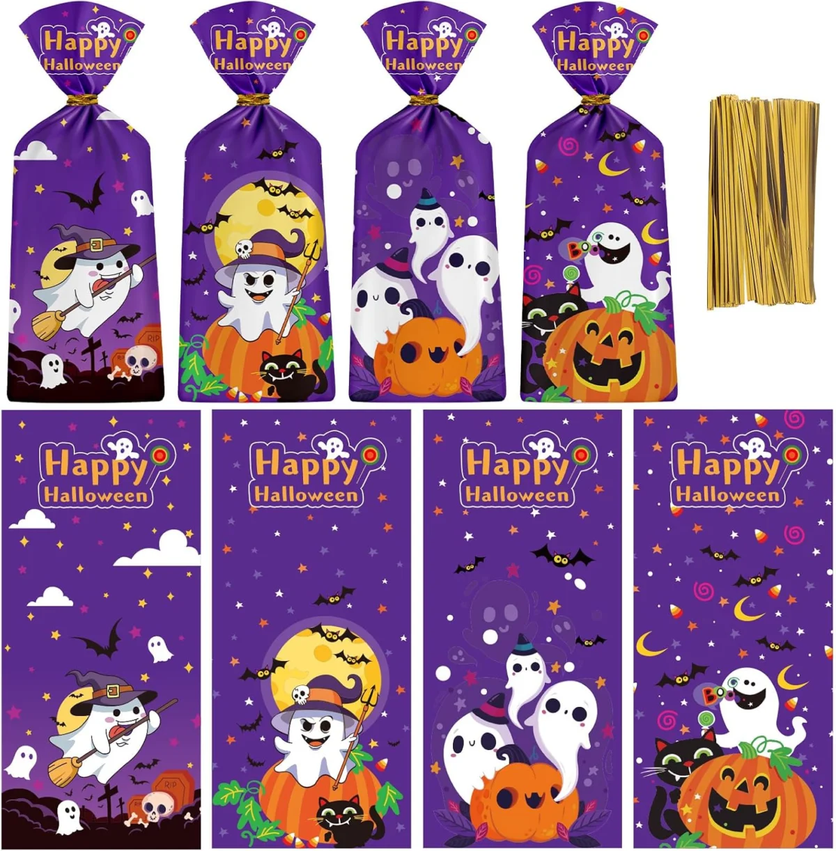 PADELO 60-Count Halloween Treat Candy Bags Only $3.xx (Reg. $8)