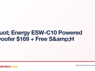 Energy ESW-C10 Powered Subwoofer Only $169 at Adorama