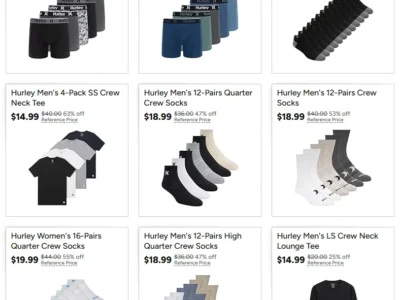 Hurley Boxer Briefs, Socks & More Deal: Save $10 at Woot