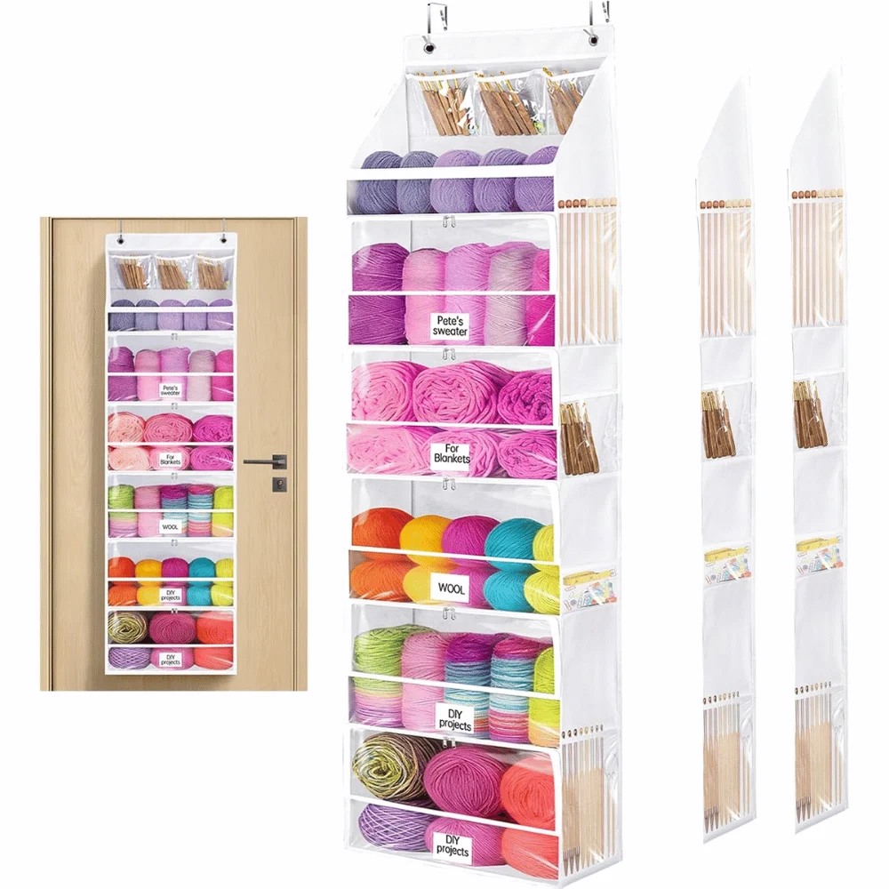 Large Capacity Hanging Yarn Organizer Save $12.xx at Amazon