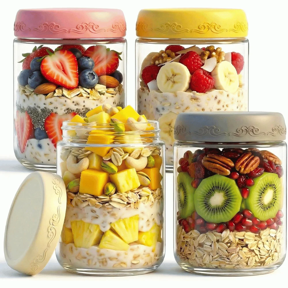16 oz 4-Pack Overnight Oats Containers Deal: Save $2.xx at Amazon