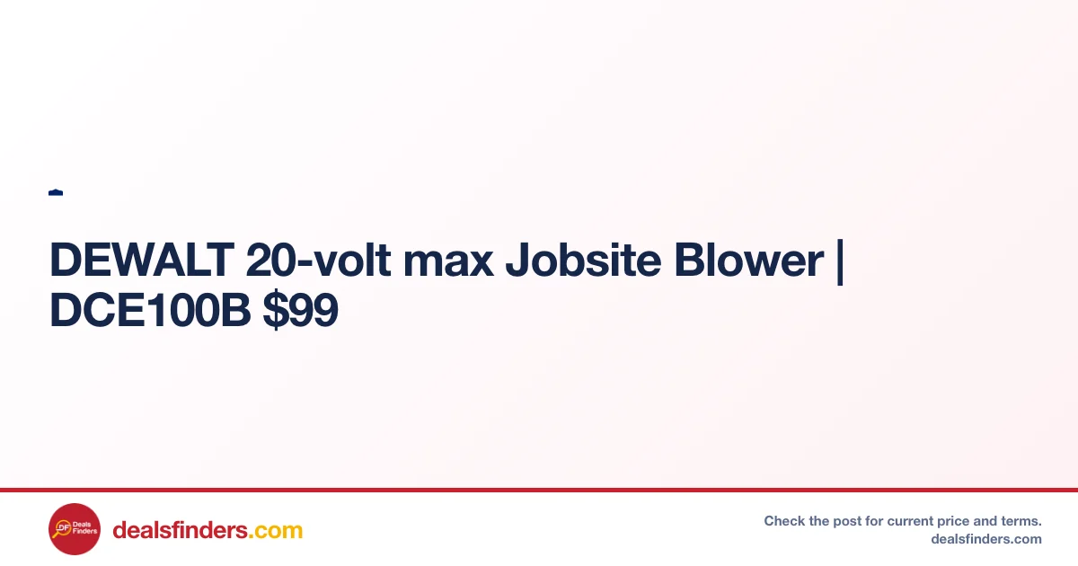 DEWALT 20-Volt Max Jobsite Blower Only $99 at Lowe’s