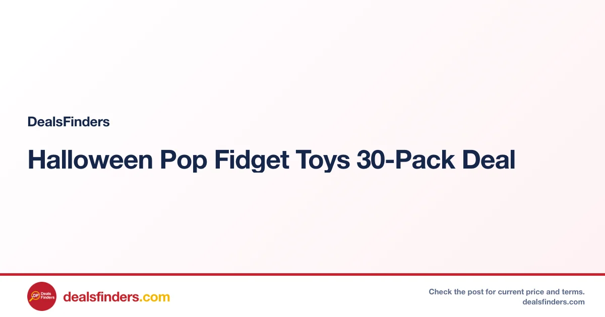Halloween Pop Fidget Toys 30-Pack Deal
