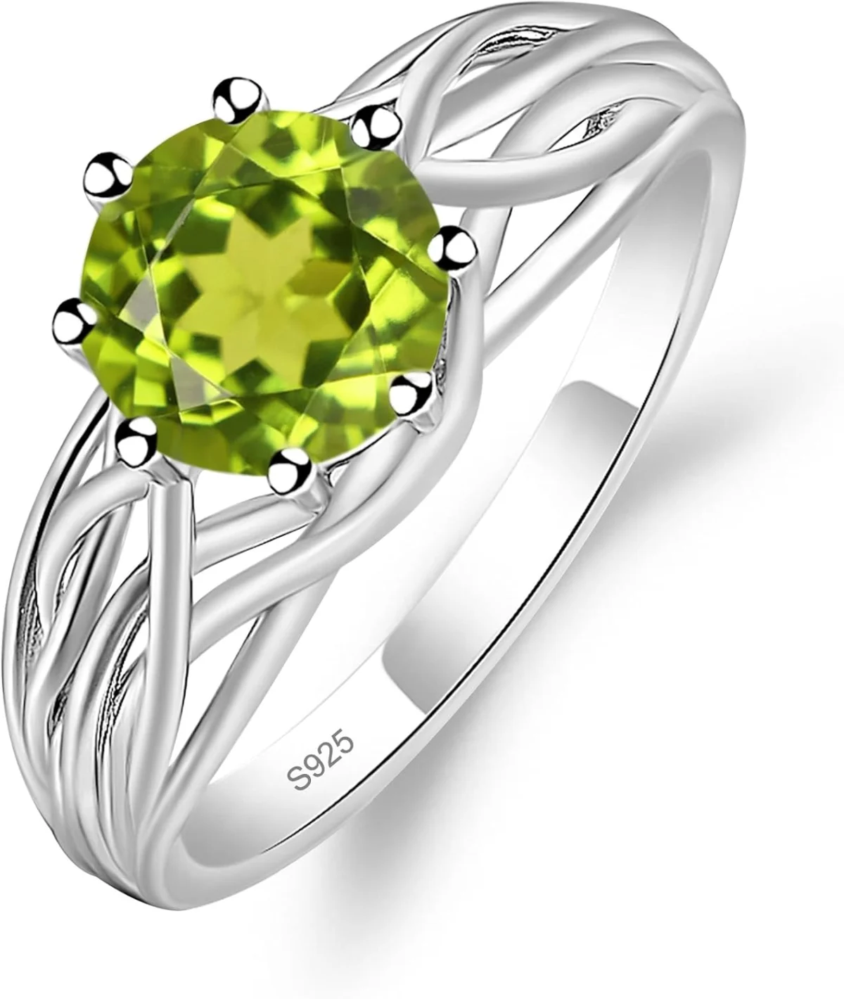 LUO Round Real Peridot Ring Only $63.xx (Reg. $126) at Amazon