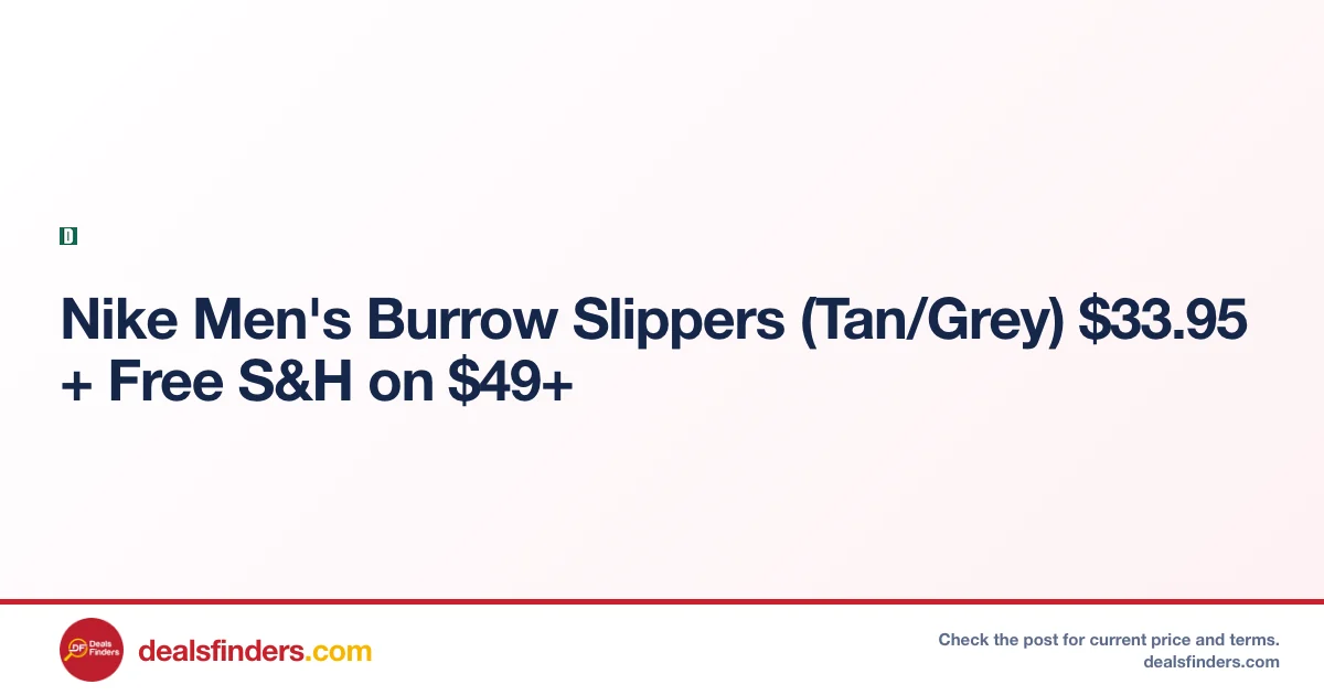 Nike Men’s Burrow Slippers Only $33.95 at Dick’s Sporting Goods