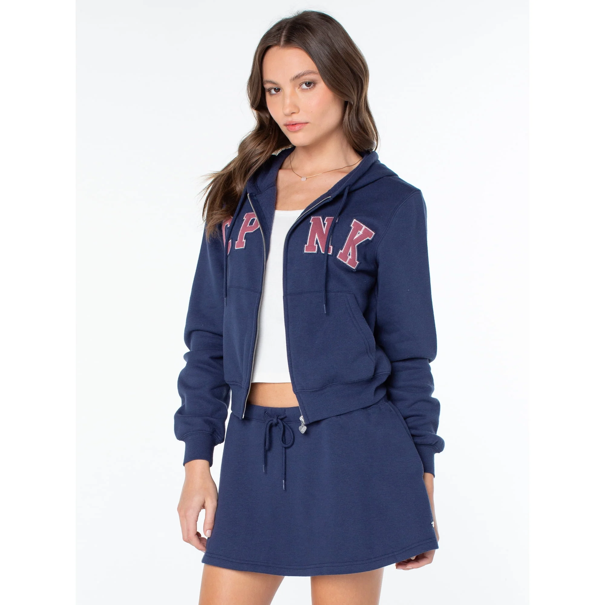 Celebrity Pink Women’s Signature Zip Up Fleece Hoodie Sweatshirt