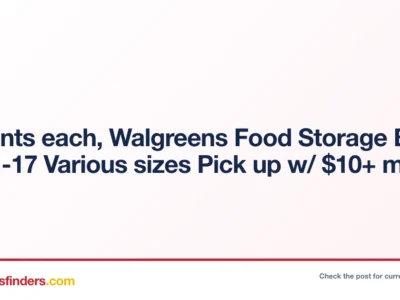 88 cents each, Walgreens Food Storage Bags 10/11-17 Various sizes Pick up w/ $10+ min