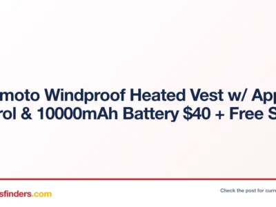 Kemimoto Windproof Heated Vest w/ App Control & 10000mAh Battery $40 + Free S&H