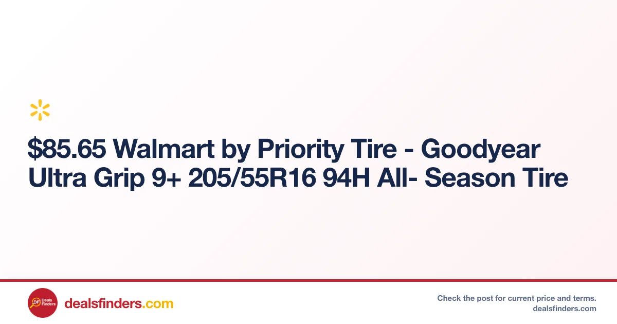 Goodyear Ultra Grip 9+ Tire Only $85.65 at Walmart