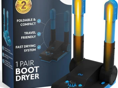 Everlasting Comfort Electric Boot Dryer for Work Boots, Silent Portable Shoe Dryer with Timer for Shoes, Boots and Cleats, Quick-Dry Glove Dryer Boot Warmer for Gloves, Helmets and Sneakers(Foldable)