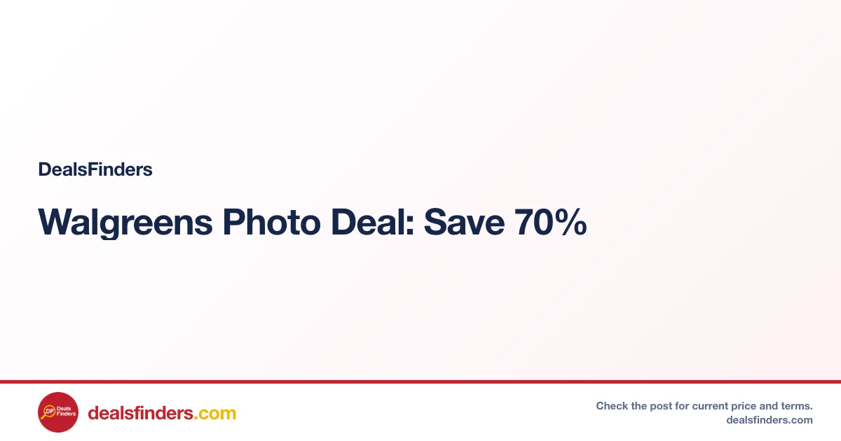 Walgreens Photo Deal: Save 70%