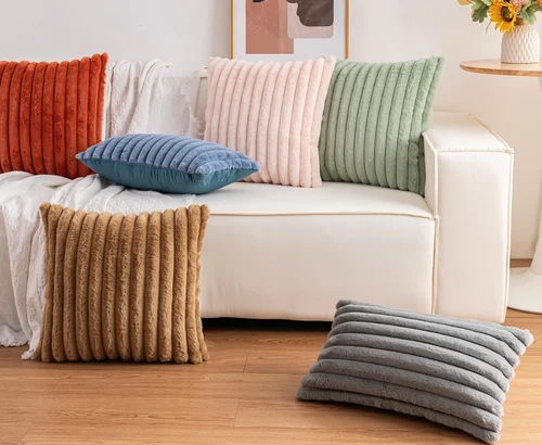 Pack of 2 Faux Fur Christmas Throw Pillow Covers for $4.xx (Reg $10)