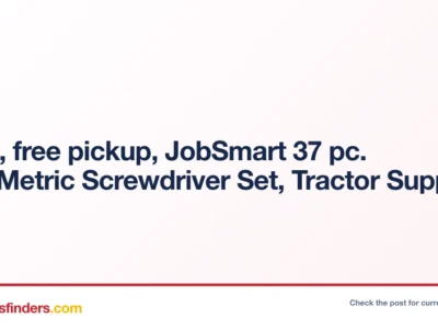 $6.99, free pickup, JobSmart 37 pc. SAE/Metric Screwdriver Set, Tractor Supply