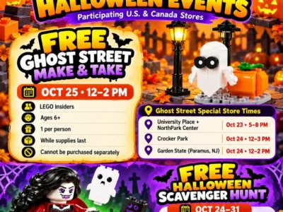 Free LEGO Halloween Events: Ghost Street Build and October Scavenger Hunt