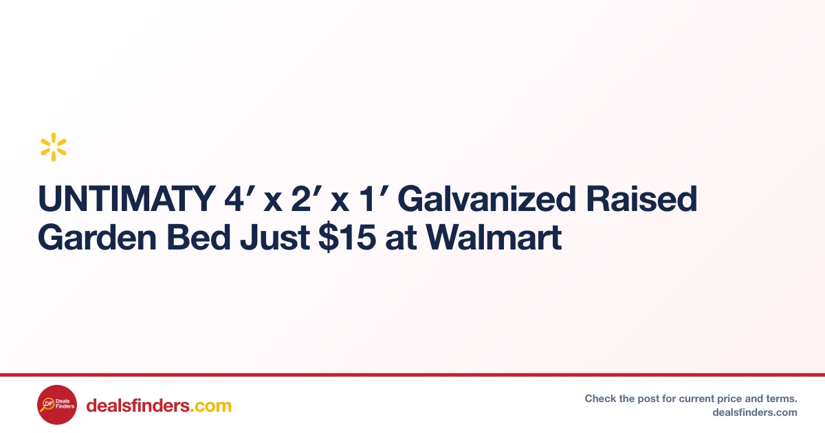 UNTIMATY 4′ x 2′ x 1′ Galvanized Raised Garden Bed Just $15 at Walmart