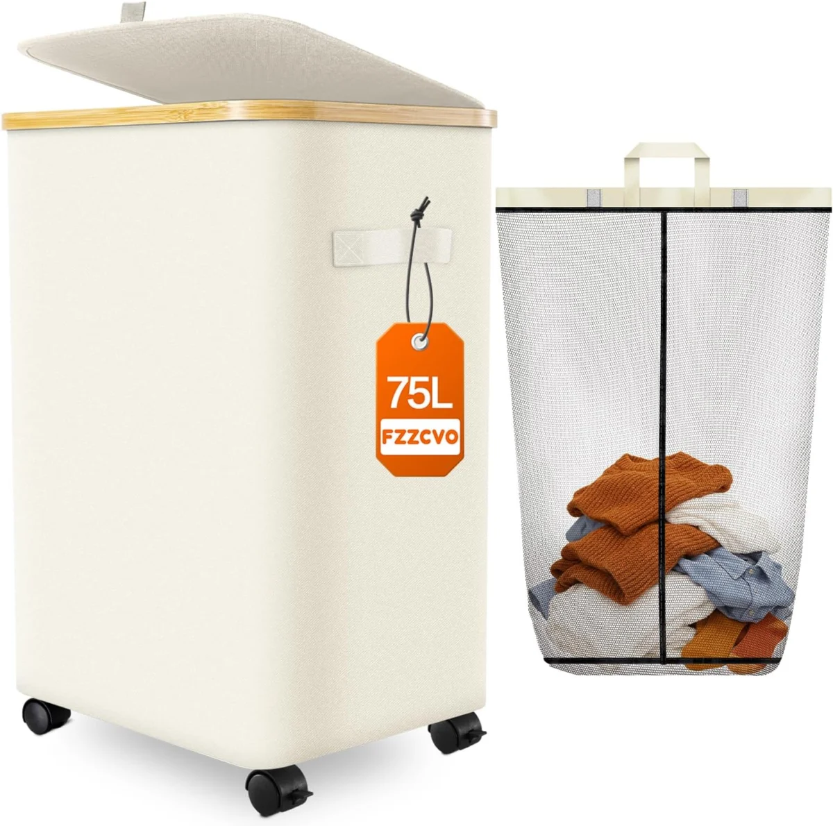 Laundry Hamper with Wheel Deal: Save 50%